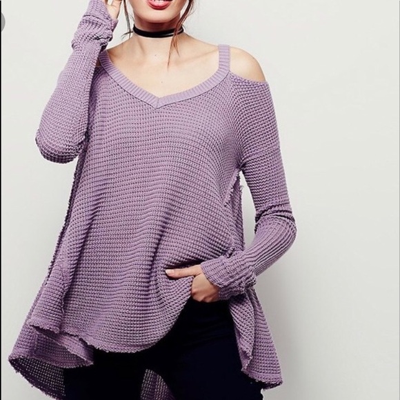 Free People Sweaters - Free people cold shoulder purple